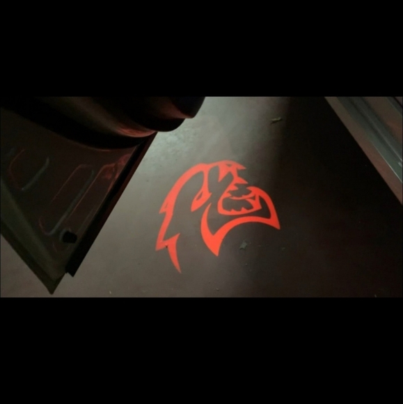 2 Dodge Challenger hellcat logo projector lights - Picture 1 of 3
